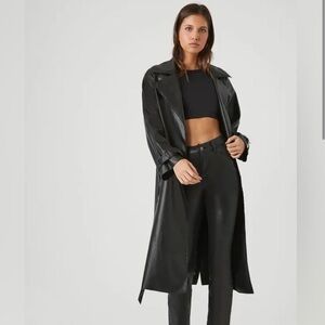 Forever 21 Leather Trench Coat